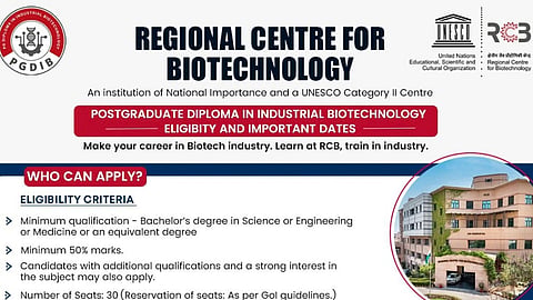 RCB Industrial Biotechnology Admissions 2027