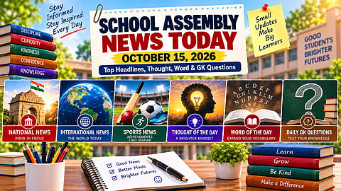 School Assembly News Today, October 15, 2026
