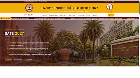 GATE 2027 Application Correction Window Opens Today at gate2027.iitm.ac.in