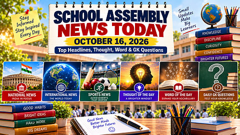 School Assembly News Today, October 16, 2026