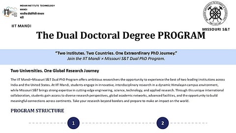 IIT Mandi, Missouri S&T offer Dual PhD Programme