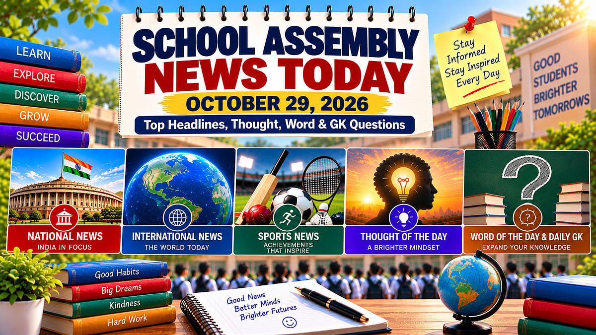 School Assembly News October 29, 2026: Headlines, Thought & GK