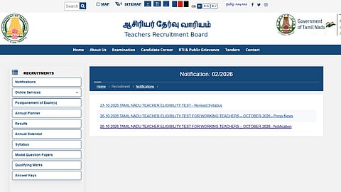 Special TNTET 2 Notification 2026 Released