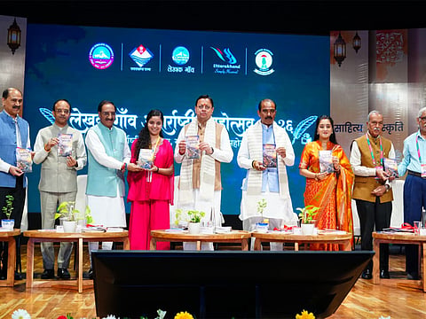Uttarakhand CM launches literary works at Lekhak Gaon festival