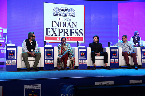 Rema Rajeshwari, along with other panelists at the ThinkEdu Conclave