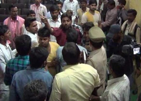 Complete chaos ensued and the event stood cancelled | Courtesy: Patrika.com