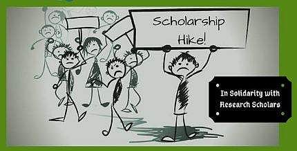 The students are protesting for a hike on December 21 (pic: Facebook/ IISc Students Council)