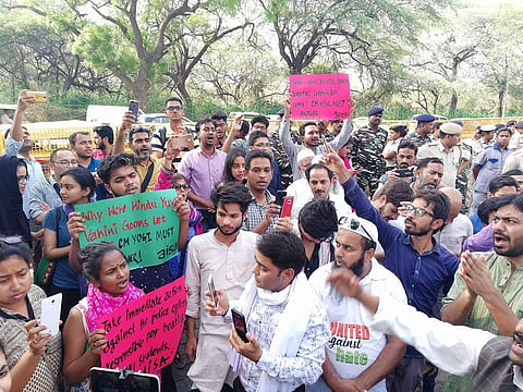 Students of all religions from AMU have come together to protest against the Hindu Yuva Vahini