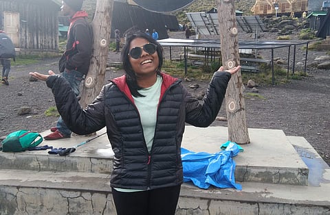 During her expeditions, Srujana Shaga mostly survived on eggs, bread and dry fruits