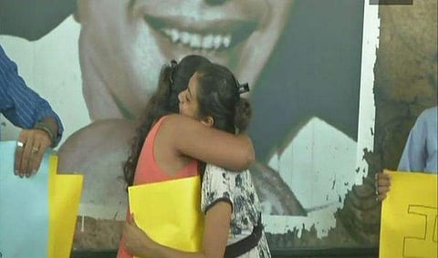 The protest was organised following a post by Kolkata-lad Rahul Chakraborty | ANI