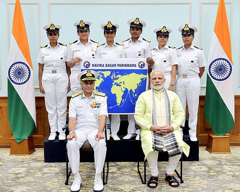 The INSV Tarini was built by Aquarius Shipyard in Goa | Pictures: PTI
