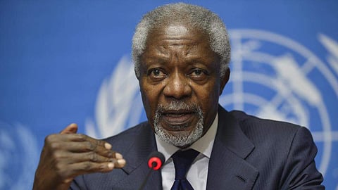 Annan was the first black African to take up the role of the world's top diplomat