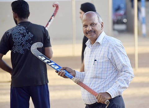 Shivaprakash Honeshettar at St Joseph's School Ground - Pic Pandrinath B