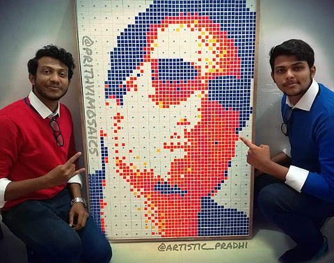 Prithveesh K Bhat (left) along with his brother Pradhish K Bhat (right)
