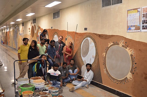 A team of students and others who were part of Art in Transit project (Pic: Yash Phandari)