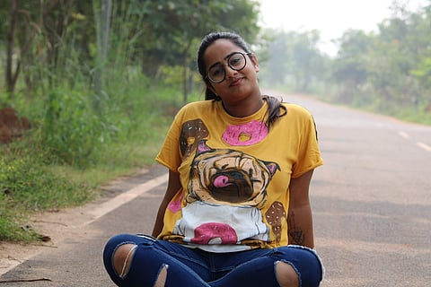 A t-shirt painted by Himanshi