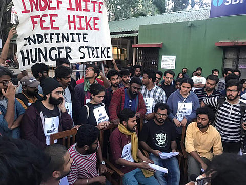 FTII students at the protest (Pic: FTII)