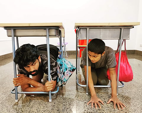 A scene from the Koottu play by Nisha Abdulla