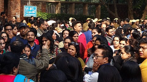 DU teachers protest over ad hoc employment, demand permanent appointment