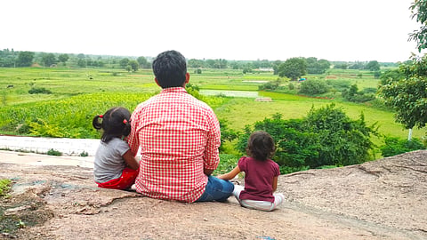 The twins with their father | (Pic: Chirag Mehta)