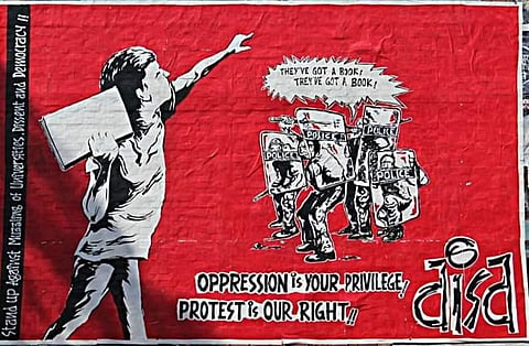 One of the posters on JNU Wall (pic: Facebook)