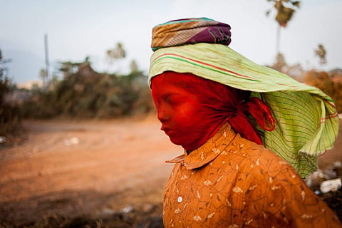 A migrant worker at a brick kiln near Peddapalli in Karimnagar, Telangana. Taken in 2015 | (Pic: Harsha Vadlamani)
