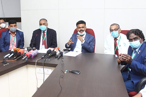 The doctors at the press meet (Pic: SRM)