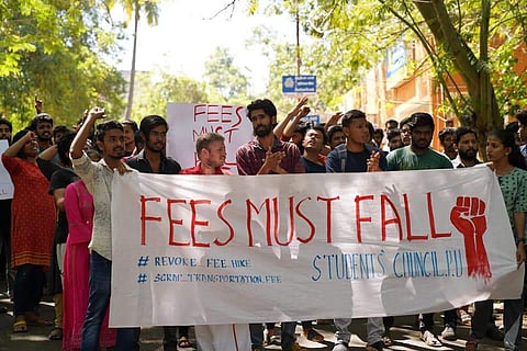 Students during protest