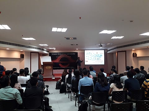 Scenes from the ongoing sessions  | (Pic: Winter School of Astronomy)