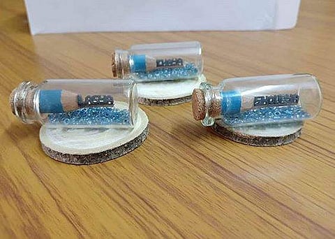 Names carved on pencil lead