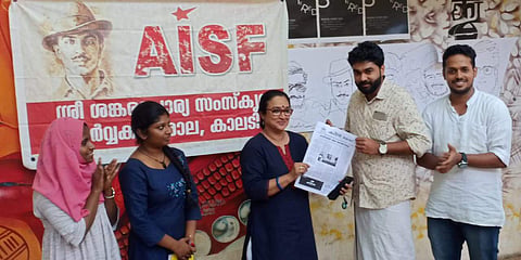 Dr K  M Sheeba releasing the magazine