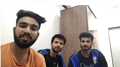 Students who sang Pakistan Zindabad