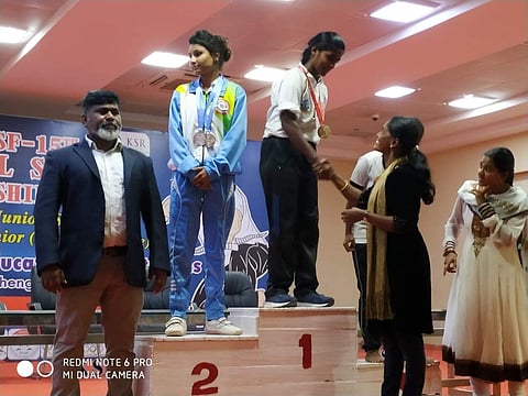 Kaushalya, when she won the championship (Pic: Facebook/ CMS College of Science and Commerce)