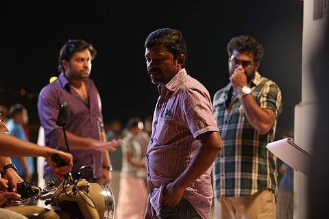 Sachy in a film set