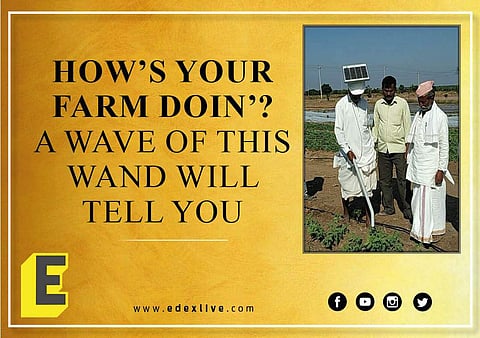 Farmers using the device (Pic: Girish Badragond)
