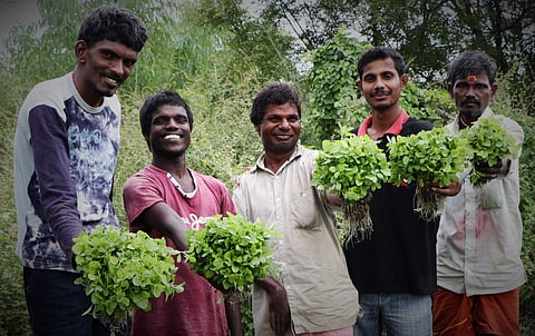 Some of the students from Srishti Foundation