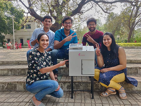 Ajinkya and his young team are trying to bring the technology right to you washroom (Pic: PadCare)