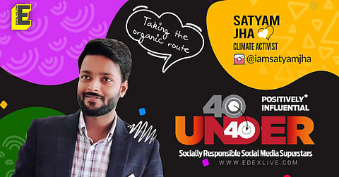 Satyam Jha has shared over 300 posts related to organic horticulture on his Instagram page (Graphic: Naveen Kumar Manoharan)