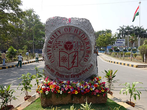 The rock with UoH insignia | Pic: UoH