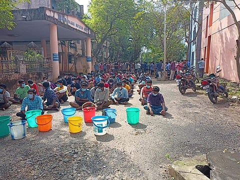 Students after supply was cut off
