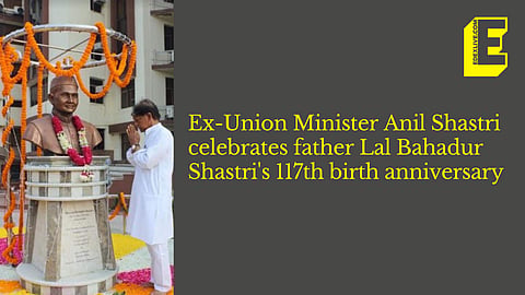 Anil Shastri Chairman, LBSIM paid floral tribute to Lal Bahadur Shastri | Pic: Sourced