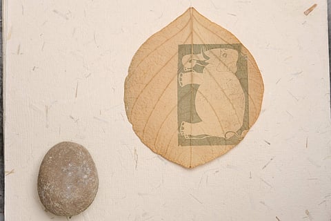 Chlorophyll leaf printing (Pic: Vinodh Baluchamy)