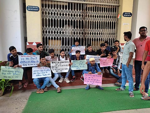 Students at the protest site (Pic: Sourced)
