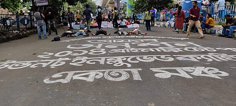 Photos from the protest site on October | (Pic: Achinta Dhara)