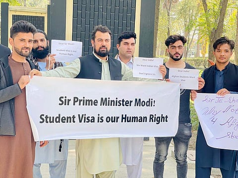 Picture from the protests | (Pic: Afghan students)