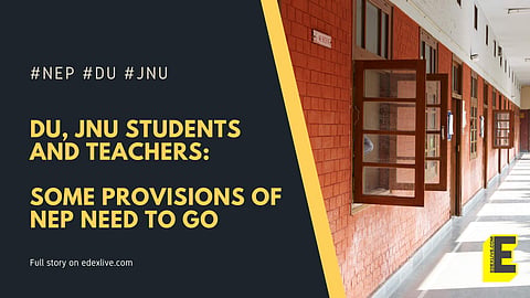 DU, JNU students and teachers raise voice against NEP