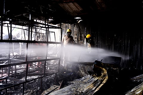 Firemen dousing a fire image for representative purpose only | (Pic: Express)