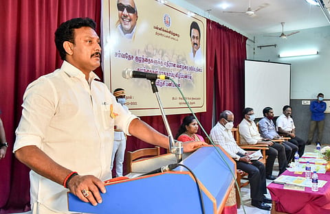 File photo of School Education Minister Anbil Mahesh Poyyamozhi | (Pic: Express)