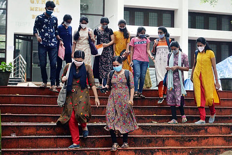 Students at an exam centre | Image for representational purpose only | (Pic: Express)