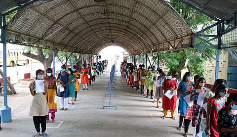 Students at an exam centre | Image for representational purpose only | (Pic: Express)